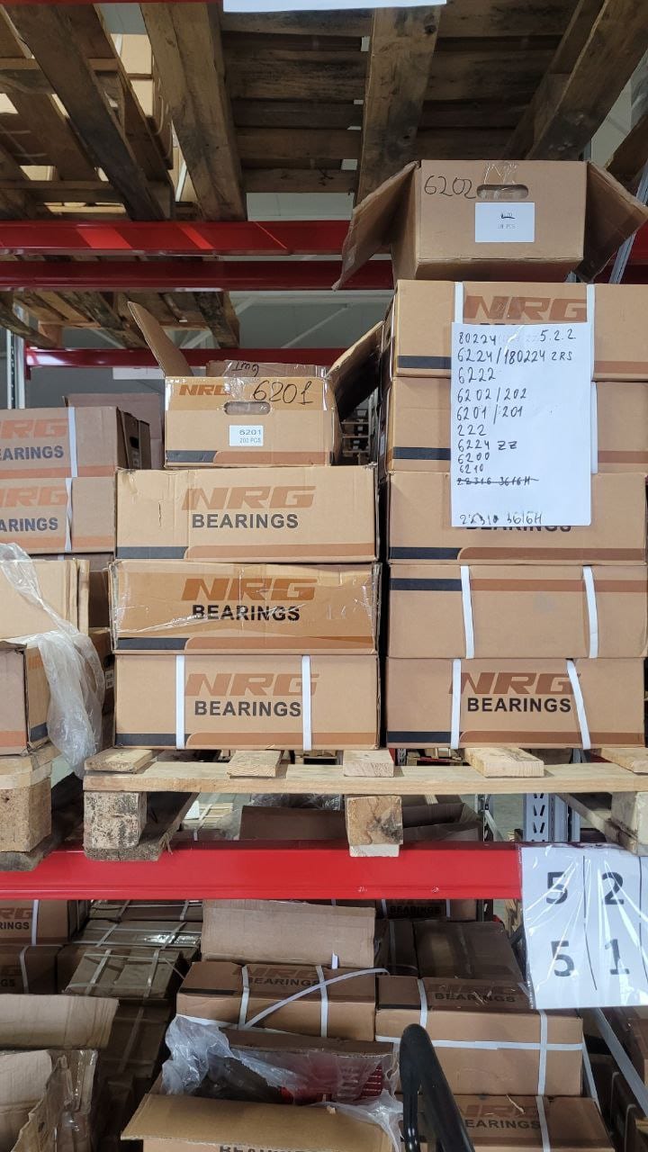 NRG Motion warehouse and packaged bearings
